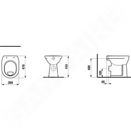 Laufen Pro - WC à poser, 470x360 mm, blanc H8259560000001