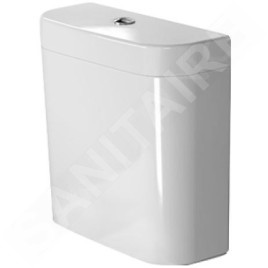 Duravit Happy D.2 - Réservoir de chasse d’eau 395 x 160 mm, alimentation en bas à gauche, blanc alpin 0934100005