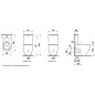 Laufen Pro - Cuvette WC combinée à poser, 650x360 mm, évacuation arrière/bas, avec LCC, blanc H8259524000001 Laufen Pro - Cuvette WC combinée à poser, 650x360 mm, évacuation arrière/bas, avec LCC, blanc H8259524000001