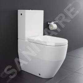 Laufen Pro - Cuvette WC combinée à poser, 650x360 mm, évacuation arrière/bas, arrivée d’eau latérale, avec LCC, blanc