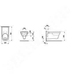 Laufen Pro Liberty - WC suspendu Handicap, 700x360 mm, blanc H8209530000001