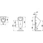 Laufen Caprino - Urinoir, 320x350x645 mm, alimentation par le haut, blanc H8420620000001 Laufen Caprino - Urinoir, 320x350x645 mm, alimentation par le haut, blanc H8420620000001