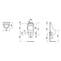 Laufen Tamaro - Urinoir électronique avec siphon, 395x360x770, blanc H8401030000001 Laufen Tamaro - Urinoir électronique avec siphon, 395x360x770, blanc H8401030000001