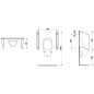 Laufen Rion - Paroi de séparation pour urinoir, 760x400 mm, blanc H8476000000001