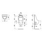 Laufen Tamaro - Urinoir électronique avec siphon, 395x360x770, blanc H8401040000001 Laufen Tamaro - Urinoir électronique avec siphon, 395x360x770, blanc H8401040000001