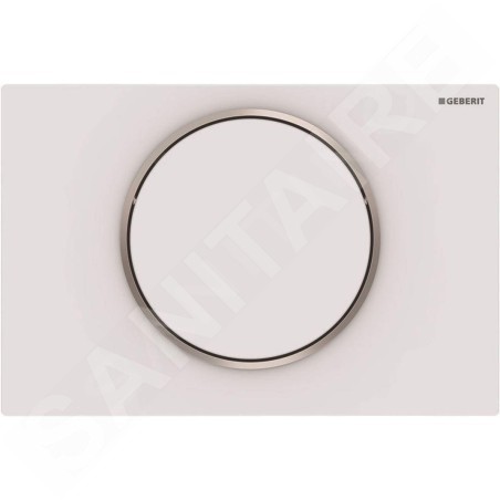 Geberit Sigma10 - Plaque de déclenchement Sigma 10, blanc mat/ inox 115.758.JT.5