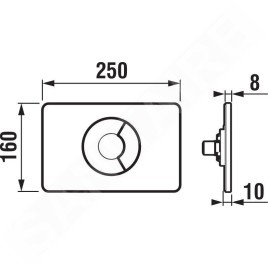 Jika Modul - Plaque de déclenchement PL9, Dual Flush, blanc H8936760000001