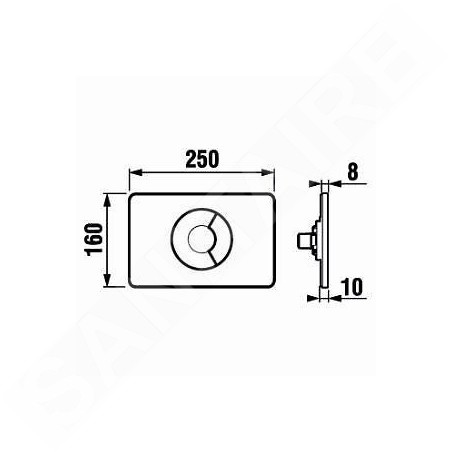Jika Modul - Plaque de déclenchement PL9, Dual Flush, chrome brillant H8936760040001
