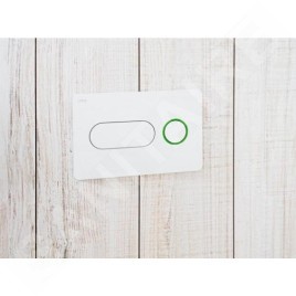 Jika Modul - Plaque de déclenchement PL8, blanc/vert H8936460000001
