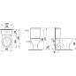 Jika Lyra plus - WC combiné, Dual Flush, remplissage latéral, blanc H8263840002411 Jika Lyra plus - WC combiné, Dual Flush, remplissage latéral, blanc H8263840002411