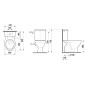 Jika Lyra plus - WC combiné, Dual Flush, remplissage par le bas, blanc H8263870002421