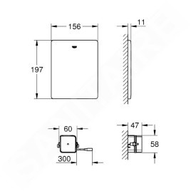 Grohe Accessoires - Bouton de commande, acier inoxydable 38934SD0