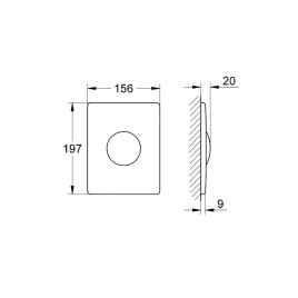Grohe Skate - Bouton de commande en acier inoxydable 38445SD0