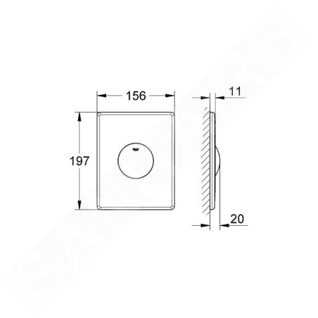 Grohe Skate - Bouton de commande en acier inoxydable 38672SD0