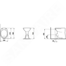 Laufen Albonova - WC à poser, 480x350 mm, blanc H8219900000001