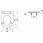 Laufen Libertyline - Siège de toilettes sans couvercle, blanc H8914700000001 Laufen Libertyline - Siège de toilettes sans couvercle, blanc H8914700000001