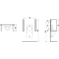 Laufen Cinto - Paroi de séparation pour urinoir, 460 x 90 mm, blanc H8476030000001