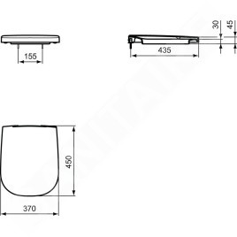 Ideal Standard Softmood - Siège de toilettes softclose, blanc T639201