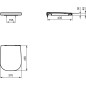 Ideal Standard Softmood - Siège de toilettes softclose, blanc T639201