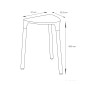 Sapho Gedy Yannis - Tabouret 370x435x323 mm, blanc 217202