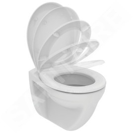 Ideal Standard Eurovit - Toilettes suspendues, chasse d'eau plate, blanc V340301