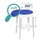 Sapho Accessoire Ridder - Chaise pivotante à hauteur réglable, blanc/bleu A0050401