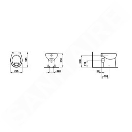 Laufen Florakids - WC à poser, 295x385 mm, blanc H8220370000271