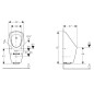 Geberit Urinoirs - Urinoir Tamina, pour commande intégrée, alimentation secteur, blanc 116.142.00.1 Geberit Urinoirs - Urinoir Tamina, pour commande intégrée, alimentation secteur, blanc 116.142.00.1