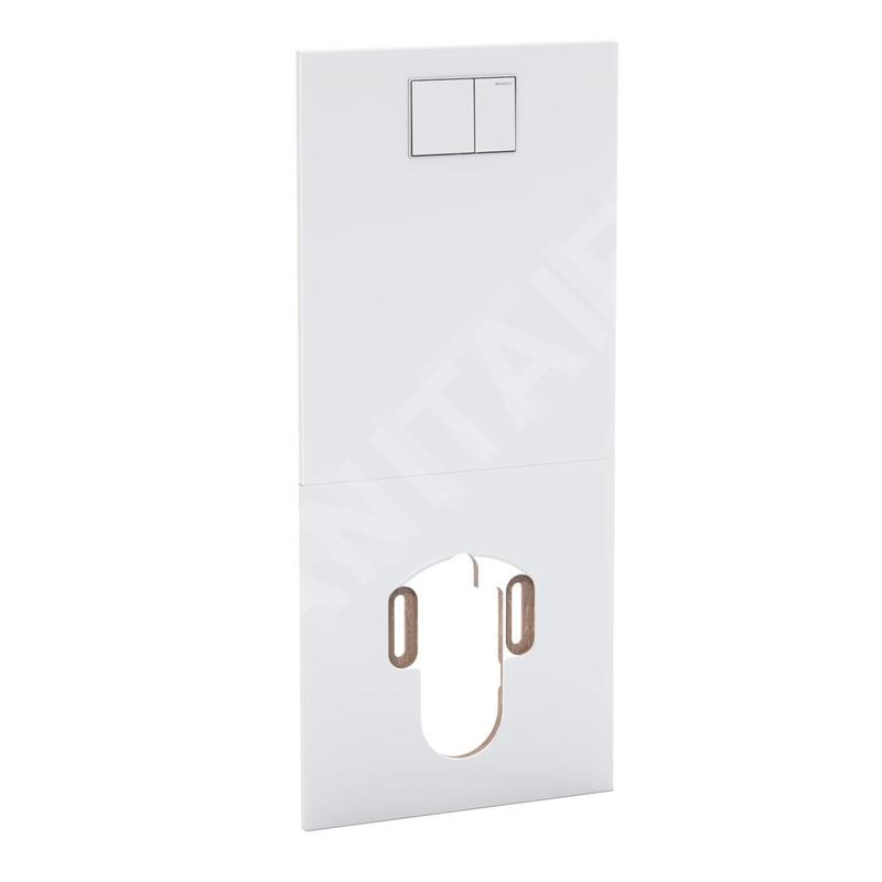 Geberit AquaClean - Plaque de recouvrement avec commande intégrée pour sièges de bidet, blanc alpin 115.329.11.1