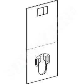 Geberit AquaClean - Plaque de recouvrement avec commande intégrée pour sièges de bidet, blanc alpin 115.329.11.1