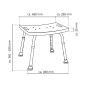 Sapho Accessoire Ridder - Chaise à hauteur réglable, blanche A00601101