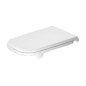 Duravit D-Code - Abattant WC avec axe de charnières traversant et cales de stabilité latérales, blanc alpin 0060410000