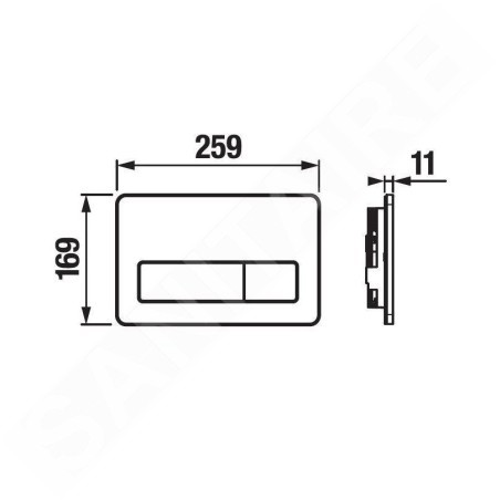 Jika Modul - Bouton de commande sans contact PL3-E, inox H8906560000001