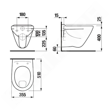Jika Profil - WC suspendu, blanc H8202280000001