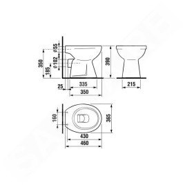 Jika Zeta Plus - WC à poser, évacuation horizontale, Dual Flush, blanc H8227460000001