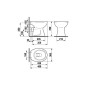 Jika Zeta Plus - WC à poser, évacuation horizontale, Dual Flush, blanc H8227460000001 Jika Zeta Plus - WC à poser, évacuation horizontale, Dual Flush, blanc H8227460000001