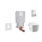 Grohe Uniset - Set de bâti-support, toilette japonaise et abattant Tece, plaque de déclenchement Skate Cosmo, Rimless, Grohe Uniset - Set de bâti-support, toilette japonaise et abattant Tece, plaque de déclenchement Skate Cosmo, Rimless,