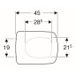 Geberit Selnova Square - Abattant WC, duroplast, blanc 500.338.01.1