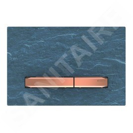 Geberit Sigma50 - Plaque de déclenchement 2 touches, ardoise Mustang/or rouge 115.670.JM.2