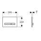 Geberit Sigma50 - Plaque de déclenchement 2 touches, ardoise Mustang/or rouge 115.670.JM.2