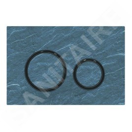 Geberit Sigma21 - Plaque de déclenchement 2 touches, ardoise Mustang / chromé noir 115.651.JM.1