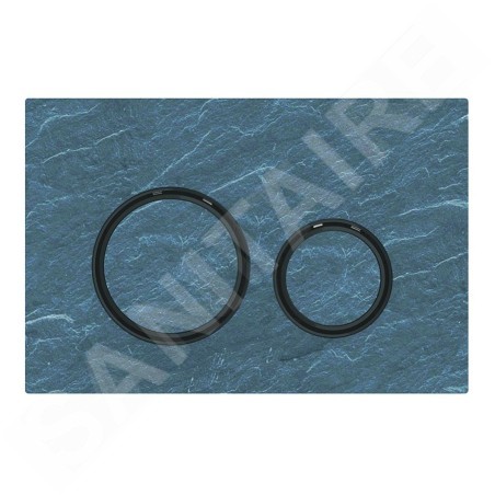 Geberit Sigma21 - Plaque de déclenchement 2 touches, ardoise Mustang / chromé noir 115.651.JM.1