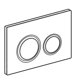 Geberit Sigma21 - Plaque de déclenchement 2 touches, décor béton / chromé noir 115.651.JV.1