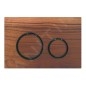 Geberit Sigma21 - Plaque de déclenchement 2 touches, noyer américain / chromé noir 115.651.JX.1