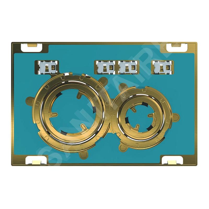 Geberit Sigma21 - Plaque de déclenchement 2 touches, laiton / sans plaque de finition 115.652.00.1