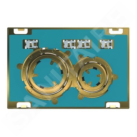 Geberit Sigma21 - Plaque de déclenchement 2 touches, laiton / sans plaque de finition 115.652.00.1