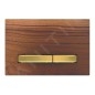 Geberit Sigma50 - Plaque de déclenchement 2 touches, noyer américain / laiton 115.672.JX.2
