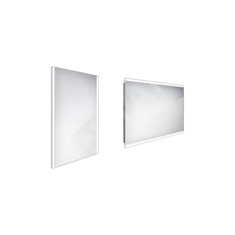 Nimco Miroirs - Miroir de salle de bains LED 500 x 700 mm, carré, aluminium ZP 11001 Nimco Miroirs - Miroir de salle de bains LED 500 x 700 mm, carré, aluminium ZP 11001