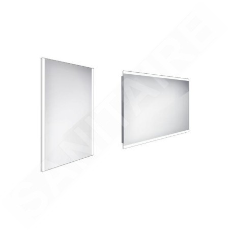 Nimco Miroirs - Miroir de salle de bains LED 500 x 700 mm, carré, aluminium ZP 11001