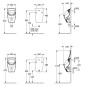 Villeroy & Boch O.novo - Urinoir à action siphonique Compact pour installation avec abattant, sortie arrière, CeramicPlus, Villeroy & Boch O.novo - Urinoir à action siphonique Compact pour installation avec abattant, sortie arrière, CeramicPlus,